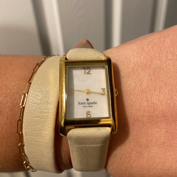 Double Wrap Gold Kate Spade Watch - Champagne and Pink - Picture 3 of 11